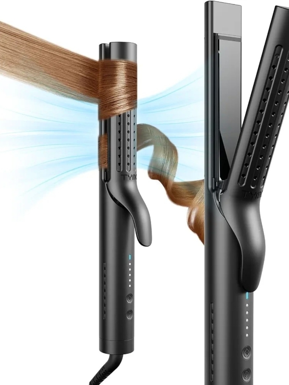 TYMO Airflow 2.0 Curling Iron Flat Iron-Hair Straightener and Curler 2 in 1